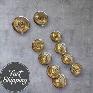 Ralph Lauren POLO Gold Blazer Button Set – 15mm & 20mm – Full Replacement Set